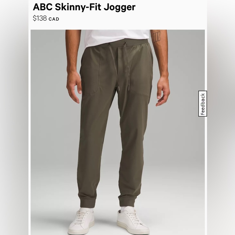 Lululemon ABC Skinny Fit Jogger XS